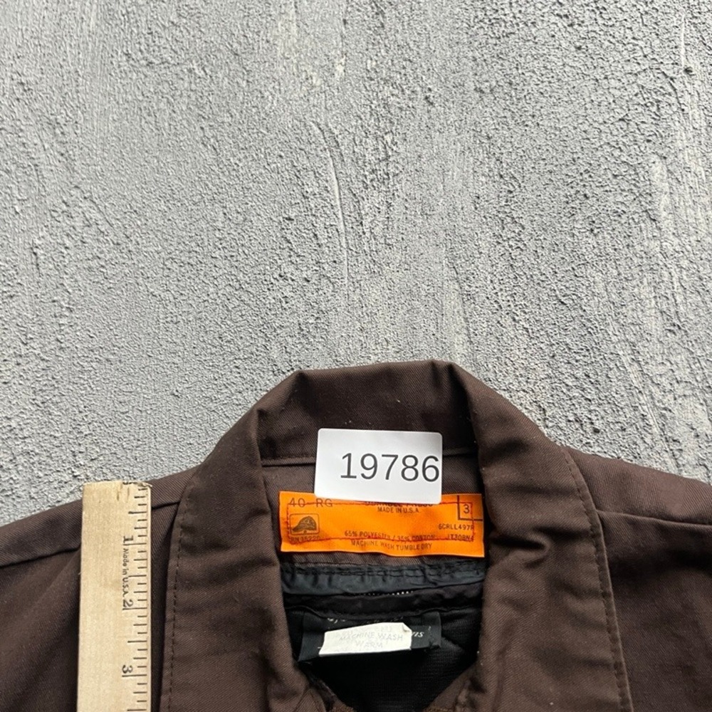 Vintage Red Kap Work Jacket Medium Brown 1970s USA Workwear - Picture 10 of 10